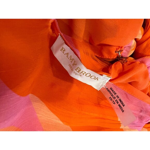 Ramy Brook Skylar Floral twisted halter top blouse size XS - Picture 6 of 9